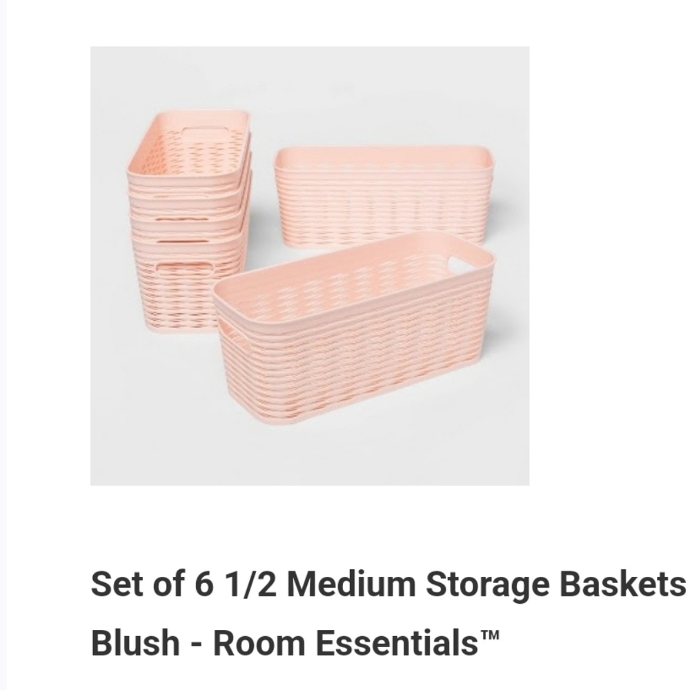 Set of 6  Medium Storage Baskets